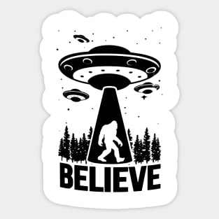 Bigfoot Alien Sticker